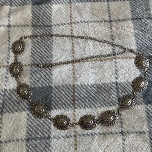 Silver Floral belt